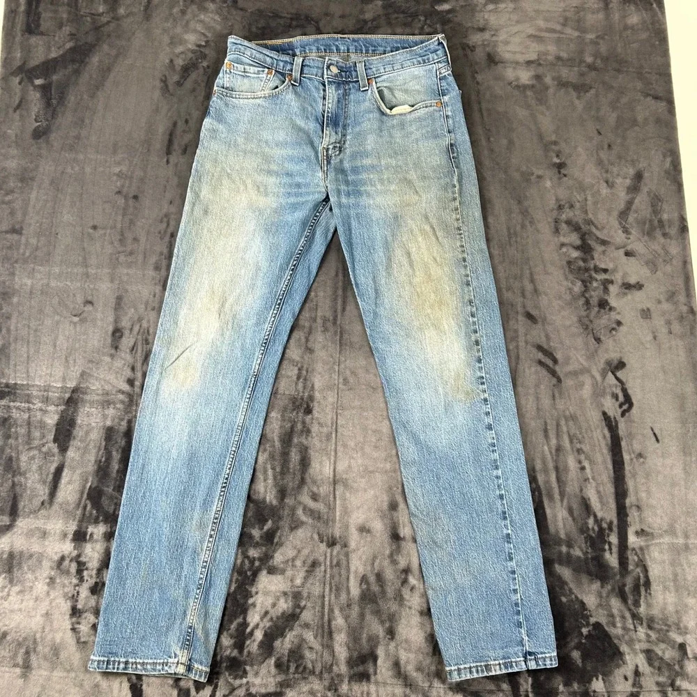 Levi's 505 Jeans Mens 32x34 Light Wash Regular Fit Straight Leg Denim 3272